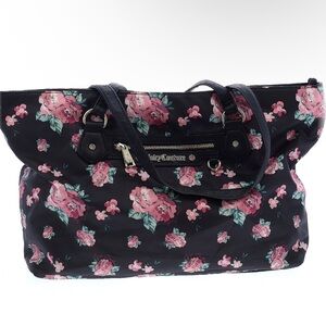 Juicy Couture Black Floral Women's Bag Like New